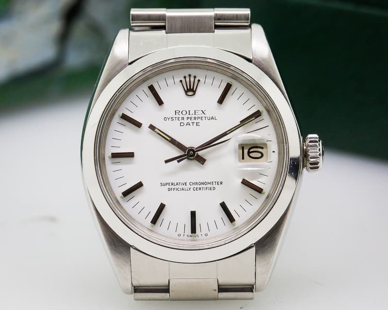 Rolex Oyster Date SS White Dial