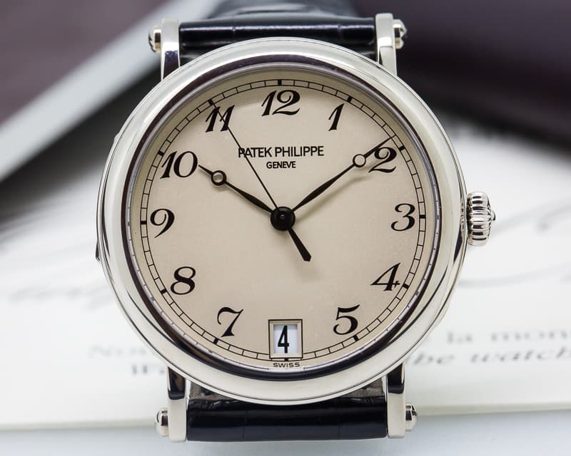 Patek Philippe Calatrava Officers Case 18K White Gold