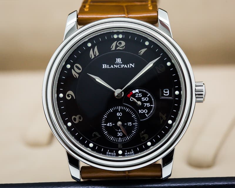 Blancpain Power Reserve Ultra Slim SS Black Dial Power Reserve 