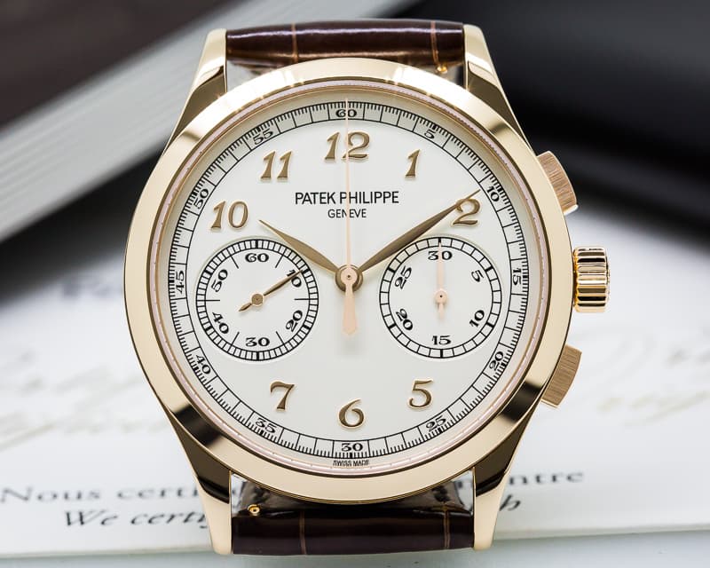Patek Philippe Chronograph 18K Rose Gold Silver Dial UNWORN