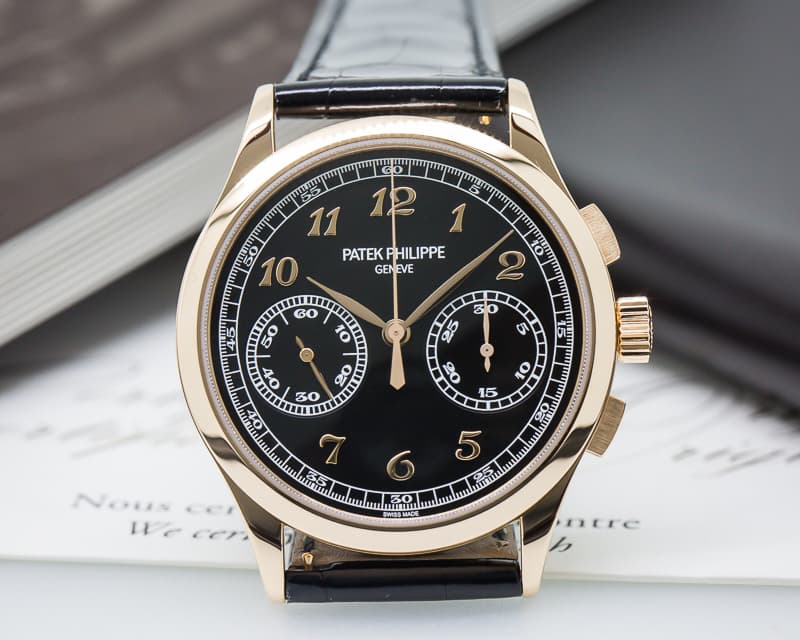 Patek Philippe Chronograph 18K Rose Gold Black Dial UNWORN