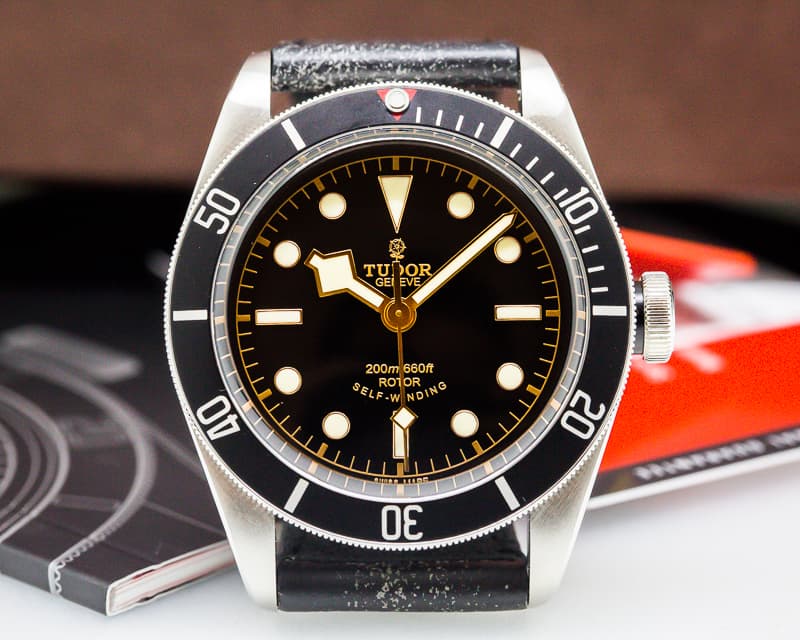 Tudor Tudor Heritage Black Bay BLACK SS / Leather UNWORN