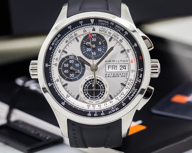 Hamilton Khaki X-Patrol automatic Chronograph Steel Panda Dial