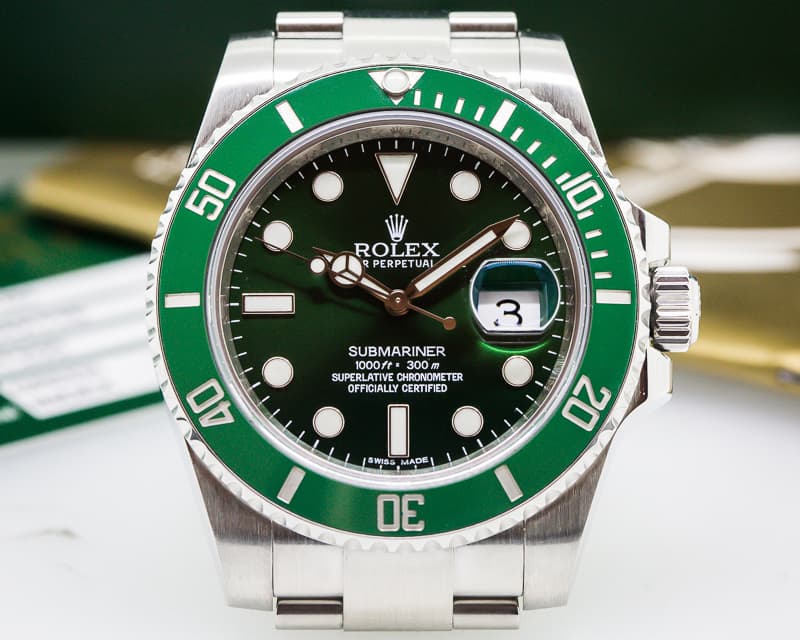 Rolex Submariner Green Ceramic Bezel Green Dial SS