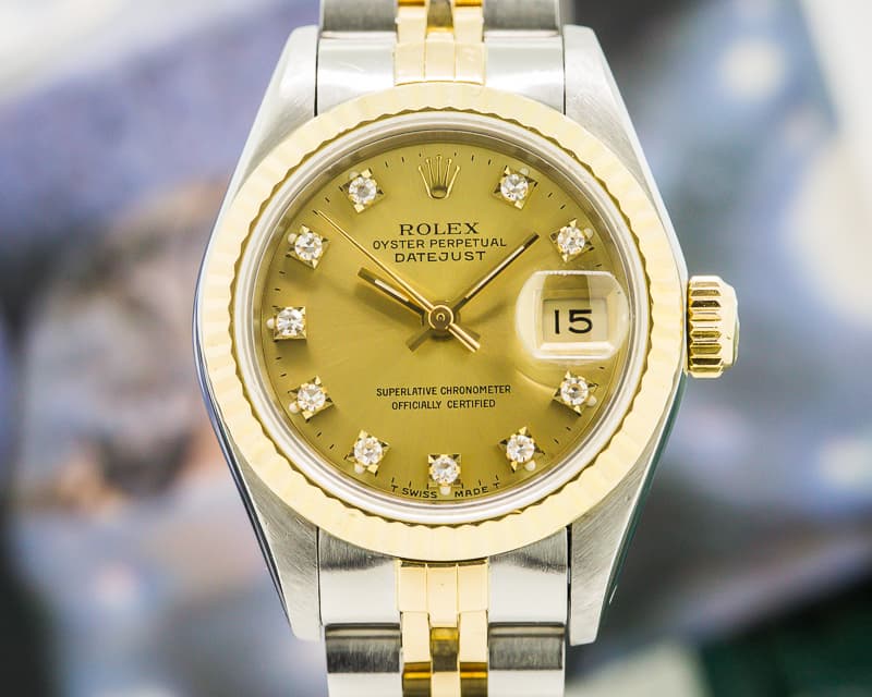 Rolex Lady Datejust Champagne Diamond Dial Jubilee 18K / SS 