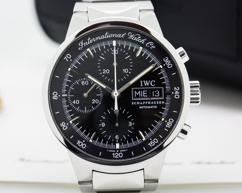 IWC GST Chronograph Black Dial SS / SS 