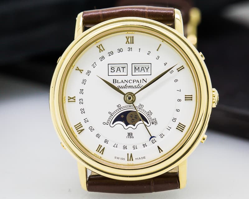 Blancpain Triple Date Moon 18k Yellow Gold 34MM 
