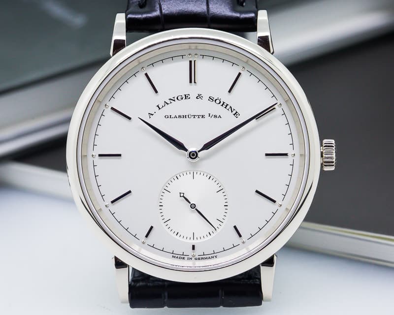 A. Lange and Sohne Saxonia Automatik 18K White Gold / Silver Dial