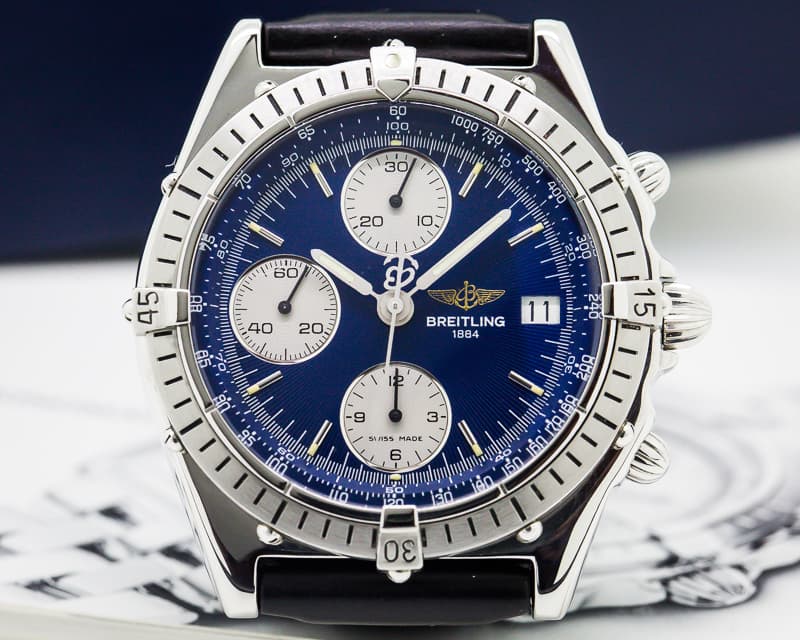 Breitling Chronomat Blue Dial SS 