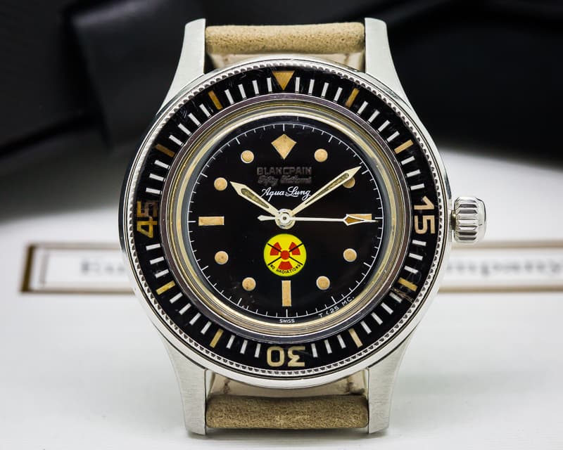 Blancpain Vintage Fifty Fathoms Aqualung NO RADIATION Circa 1965 41MM