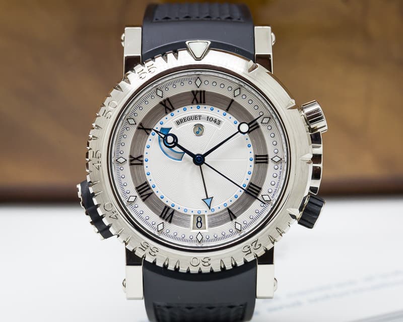 Breguet Marine Royal Alarm 18K White / Rubber 