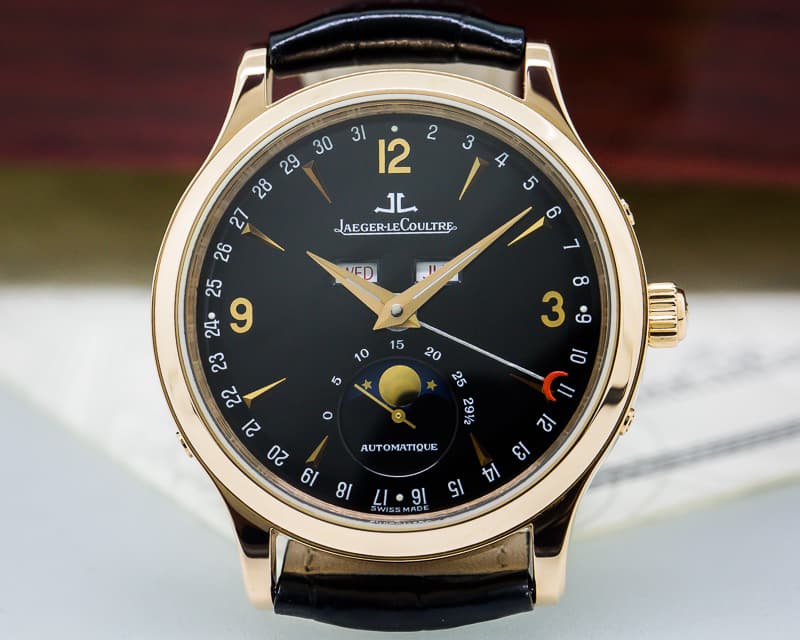 Jaeger LeCoultre Master Moon 18K Rose Gold / Black Dial 