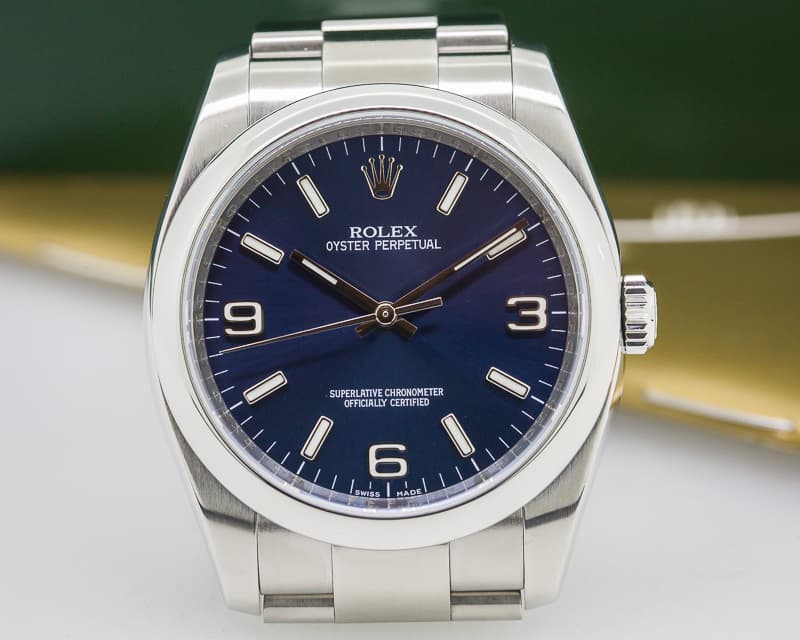 Rolex Oyster Perpetual SS Blue Dial 