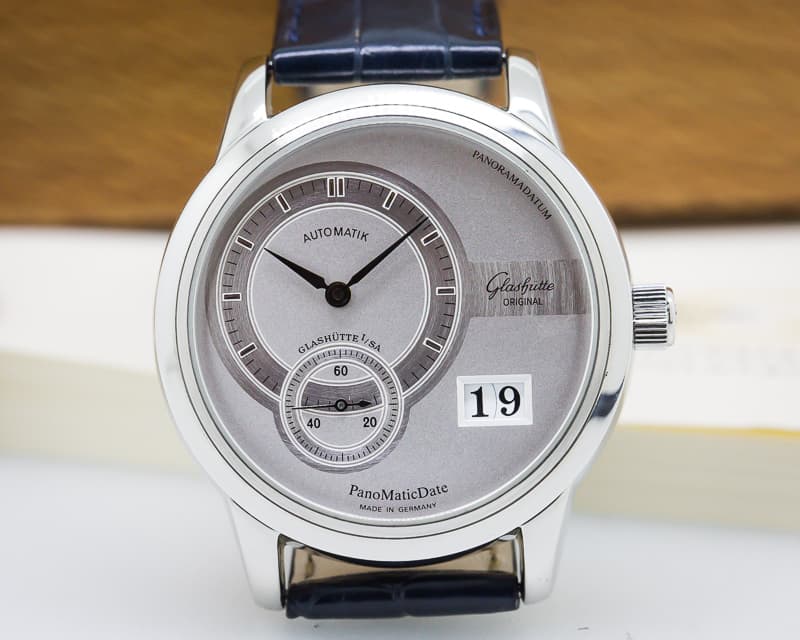 Glashutte Original PanoMaticDate SS Silver Dial 