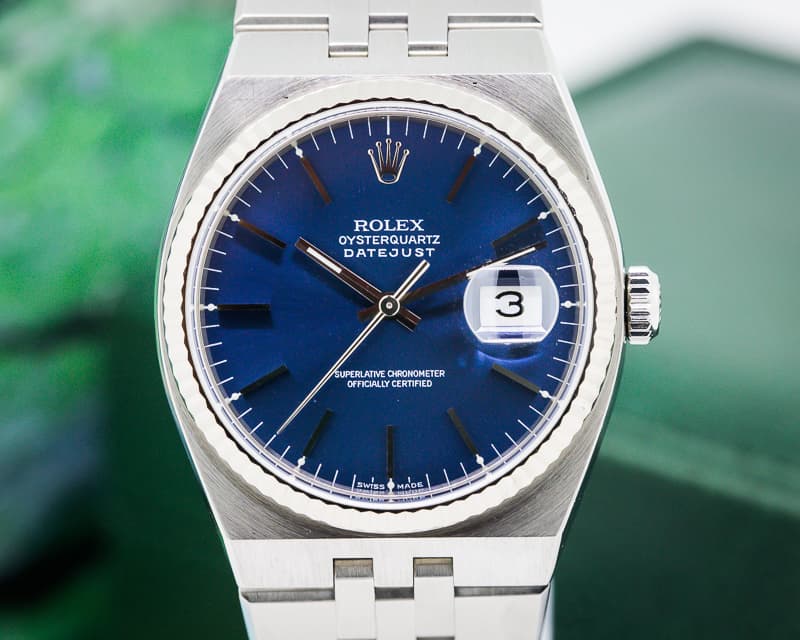 Rolex OysterQuartz Datejust SS Blue Dial