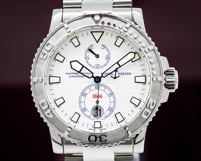 Ulysse Nardin 263-33-7 Maxi Marine 1846 Diver Silver Dial SS 