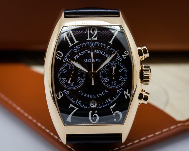 Franck Muller Casablanca 18k Rose Gold Chronograph / Black Dial