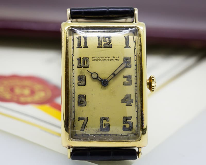 Patek Philippe Vintage Gondolo Tarnished 18K Yellow Circa 1924 RARE