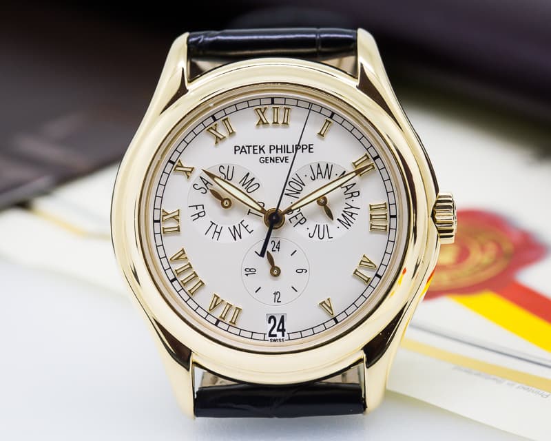 Patek Philippe 5035J-001 Annual Calendar Ivory Dial Yellow Gold 


