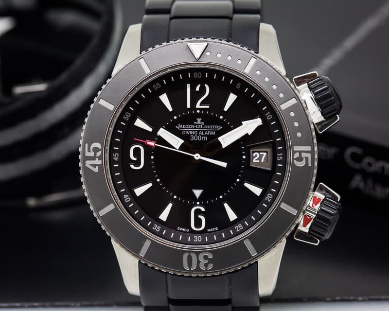 Jaeger LeCoultre Master Compressor Diving Navy Seals Alarm / Rubber Bracelet
