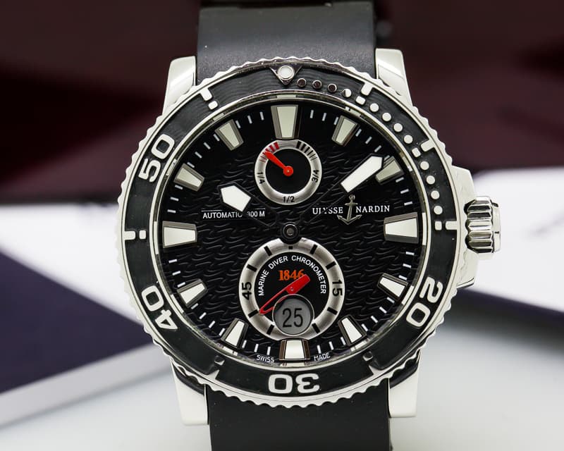 Ulysse Nardin Maxi Marine Diver Black SS / Rubber
