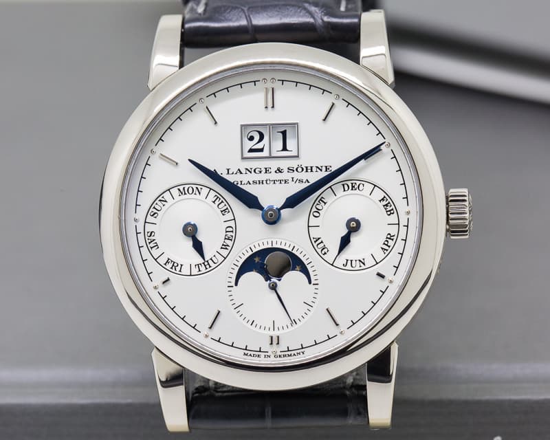 A. Lange and Sohne Saxonia Annual Calendar 18K White Gold 