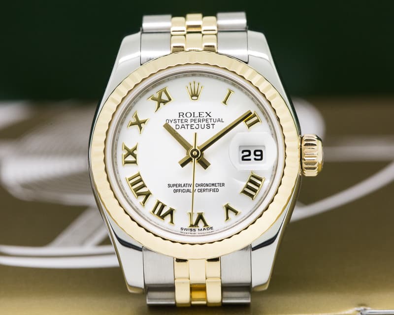 Rolex Lady Datejust White Roman Dial 18K / SS