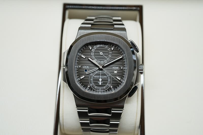 Patek Philippe Nautilus Travel Time Chronograph Grey Dial SS / SS