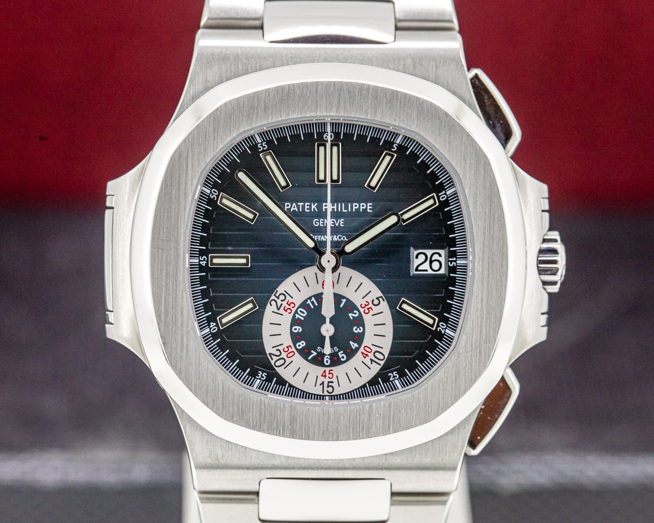 Patek Philippe Nautilus Chronograph SS Blue Dial "TIFFANY & CO" 