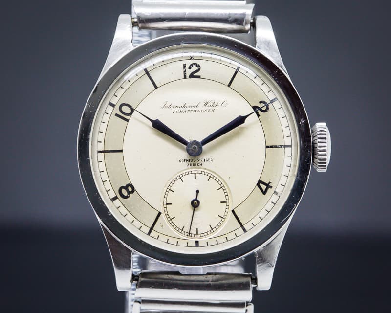 IWC Vintage Caliber 83 Calatrava Sector Double Dial Signed Circa 1936