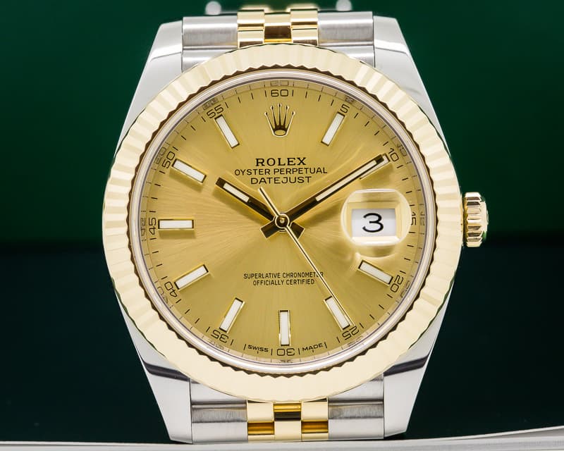 Rolex Datejust II White Stick Dial 18K / SS