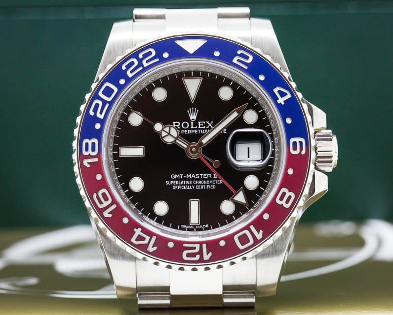 Rolex GMT Master II Blue / Red 18K White Gold 