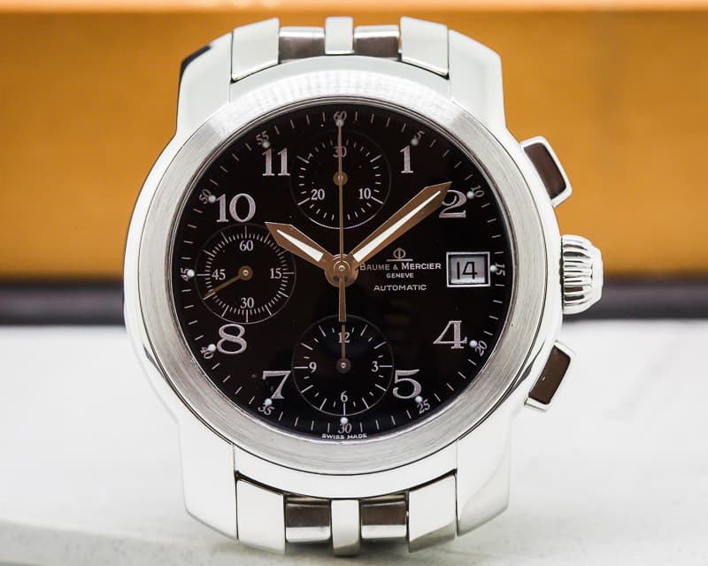 Baume & Mercier Capeland Chronograph Automatic SS Black Dial 