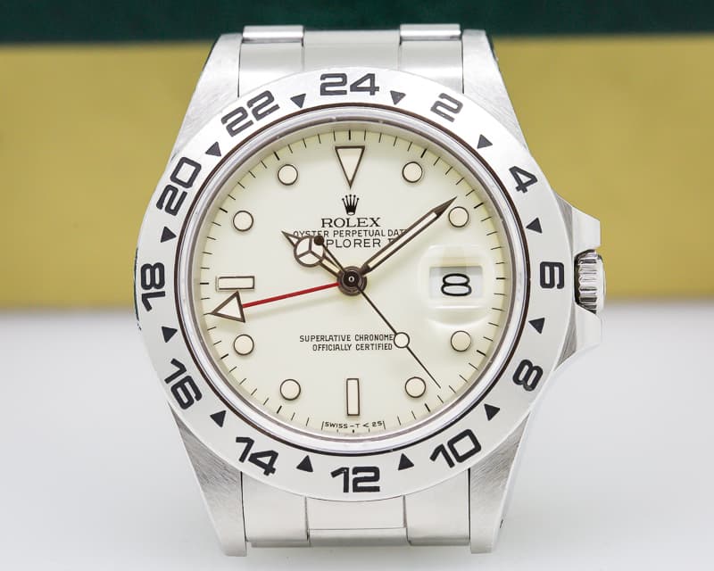 Rolex Explorer II with RARE Transitional Cream Rail Dial SS/SS