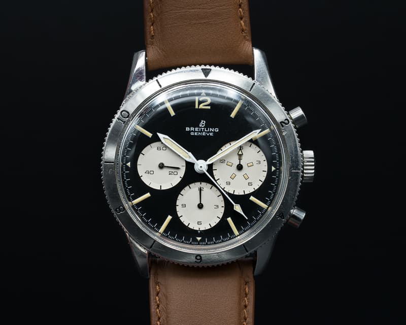 Breitling Vintage Breitling AVI Pilot Watch SS RARE