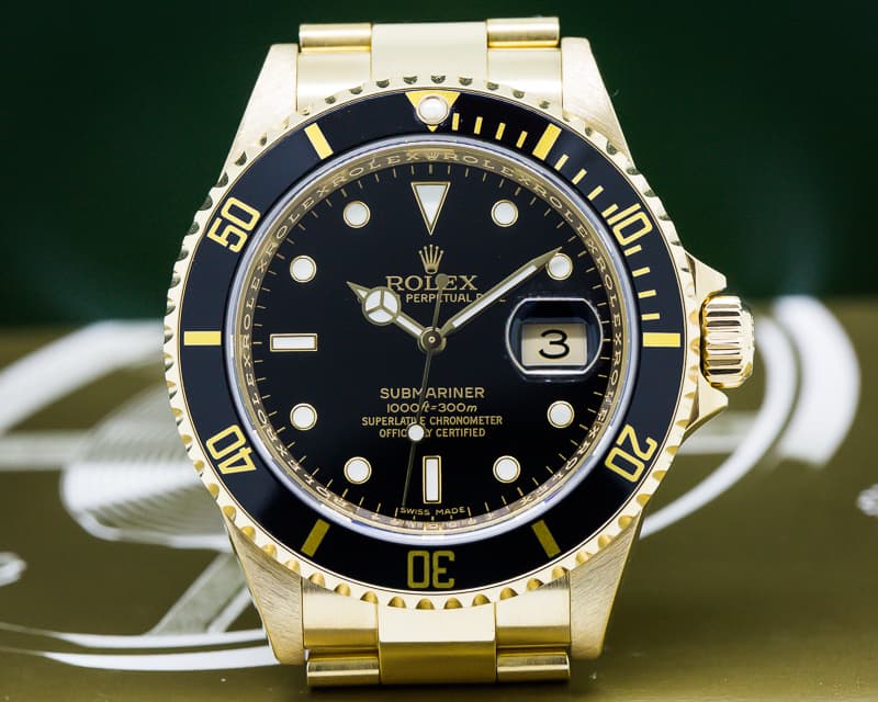 Rolex Rolex Submariner Black Dial 18K Yellow Gold EXCELLENT