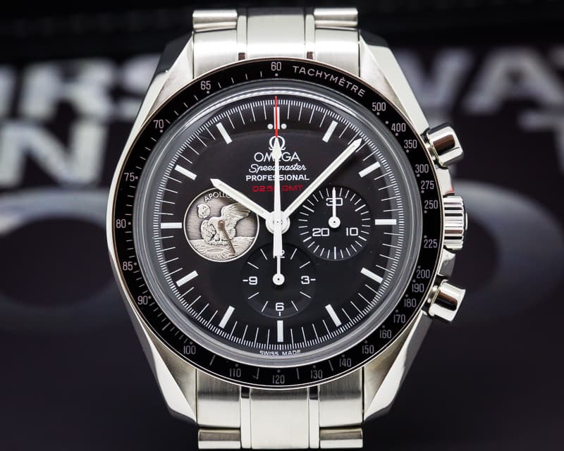 Omega Apollo 11 40th Anniversary Speedmaster Professional Black Dial SS  