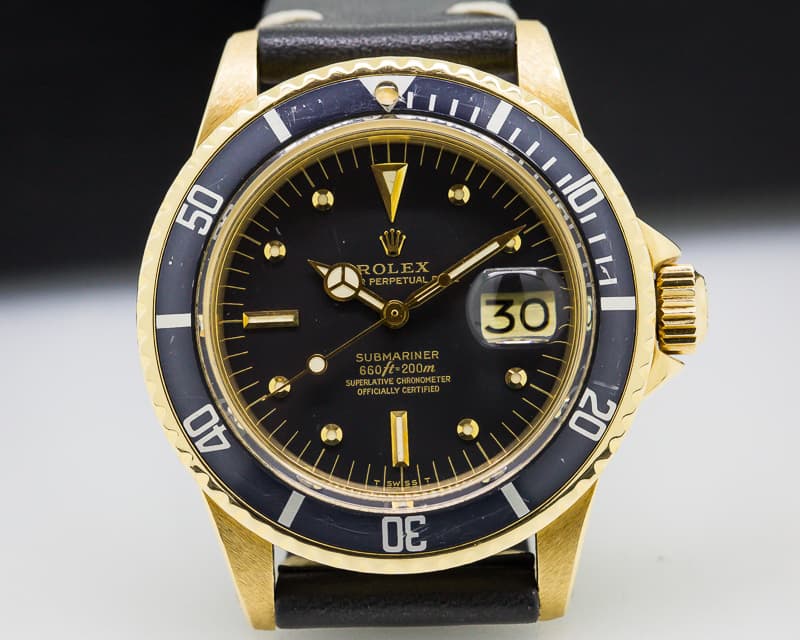 Rolex Submariner Black Nipple Dial 18K Yellow Gold