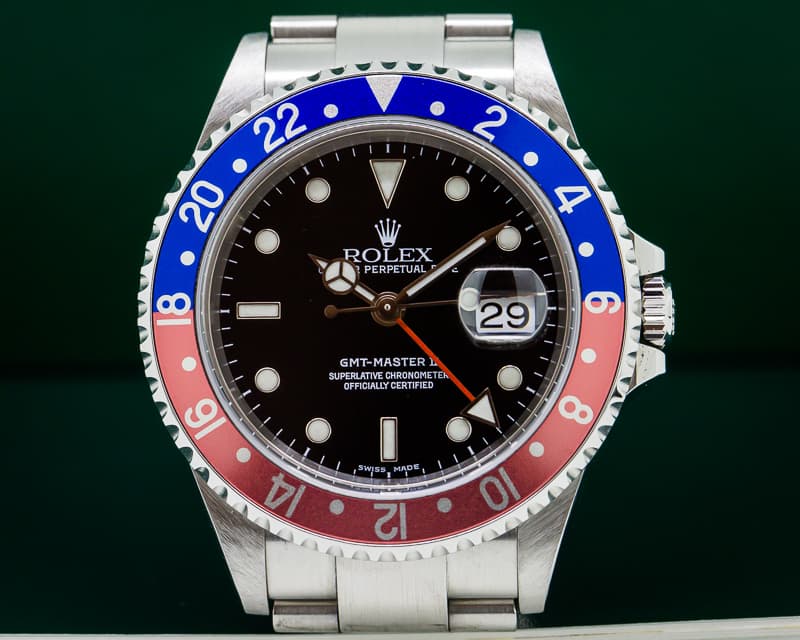 Rolex GMT Master II SS Red / Blue Pepsi Bezel UNPOLISHED 