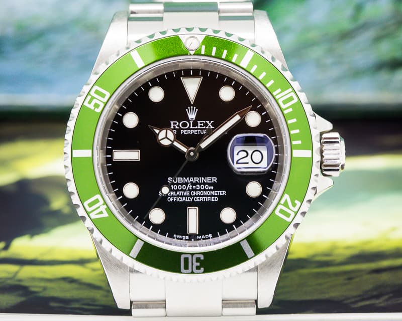 Rolex "F SERIES" Submariner 50th Anniversary Green Bezel FULL SET