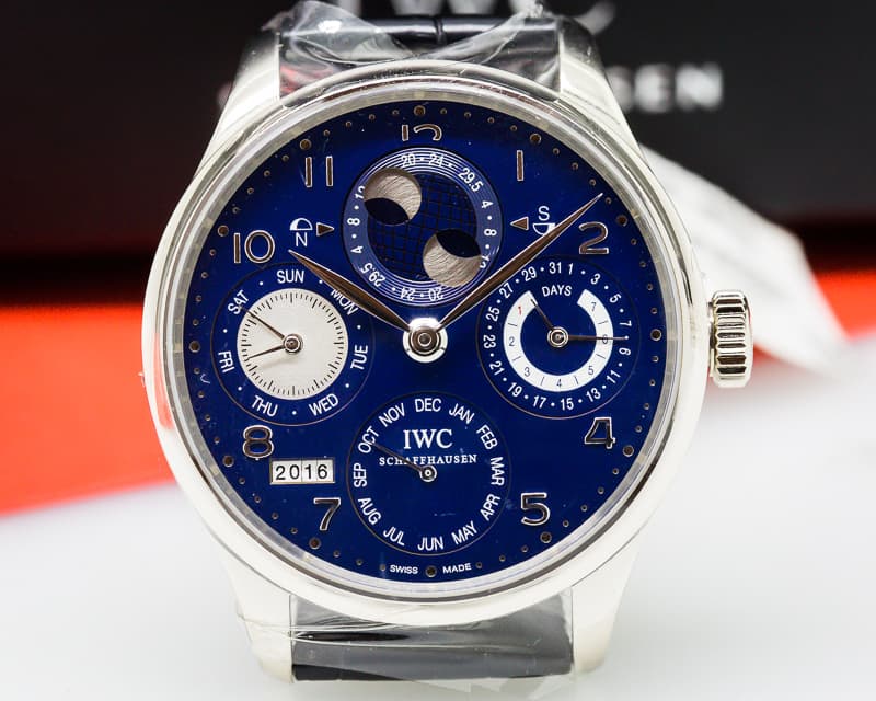IWC Portuguese Perpetual Calendar Double Moon 18K White Gold UNWORN