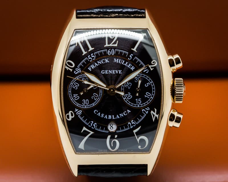 Franck Muller Casablanca 18k Rose Gold Chronograph / Black Dial