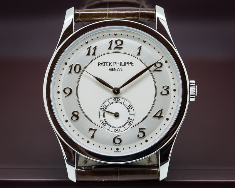Patek Philippe Calatrava Platinum Silver Dial Arabic Numerals 