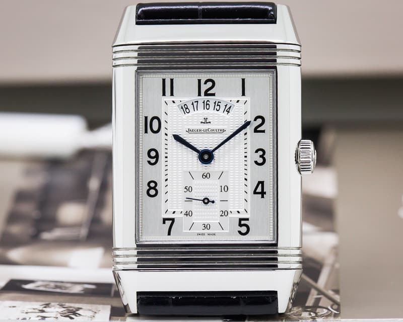 Jaeger LeCoultre Grande Reverso 986 DuoDate Silver Dial SS 