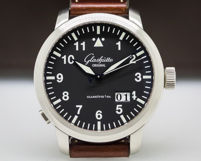 Glashutte Original Senator Navigator Panorama Date SS Black Dial 