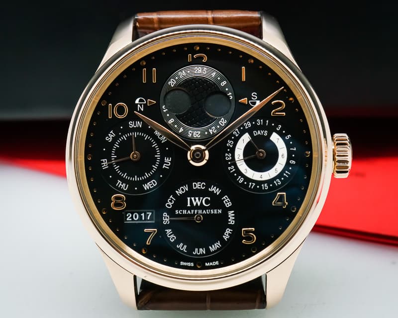 IWC Portuguese Perpetual Calendar Double Moon 18K Rose Gold