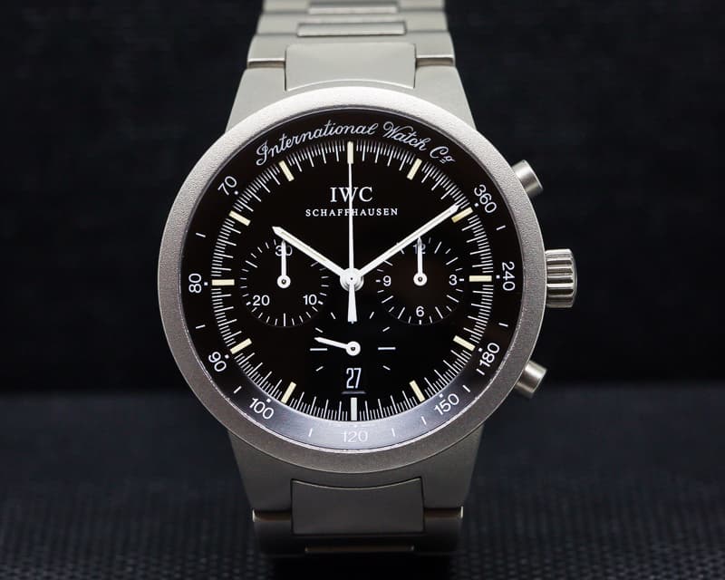 IWC GST Chronograph Quartz Black Dial Titanium