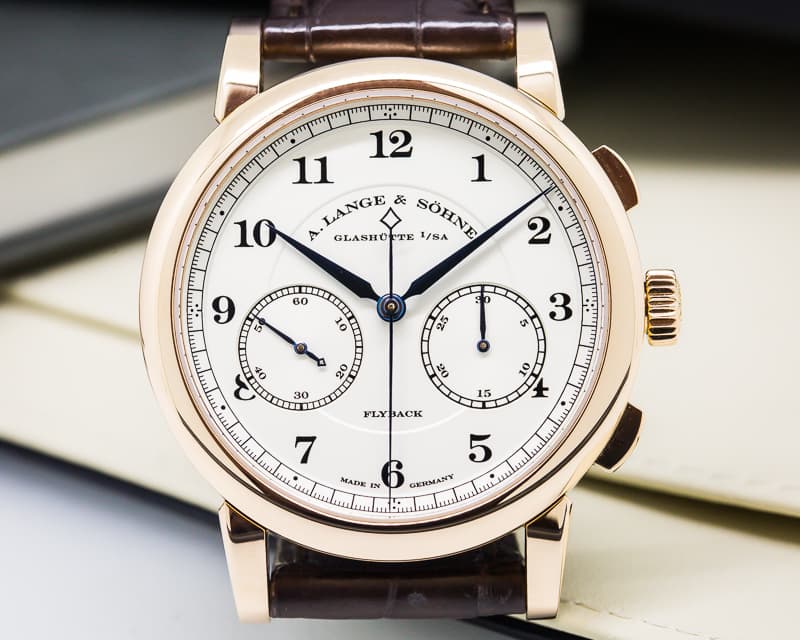 A. Lange and Sohne 1815 Chronograph 18K Rose Gold Silver Dial  