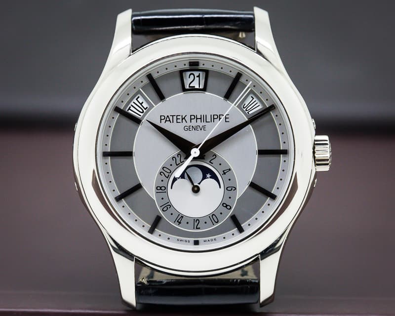 Patek Philippe Annual Calendar Rhodium Dial 18K White Gold  

