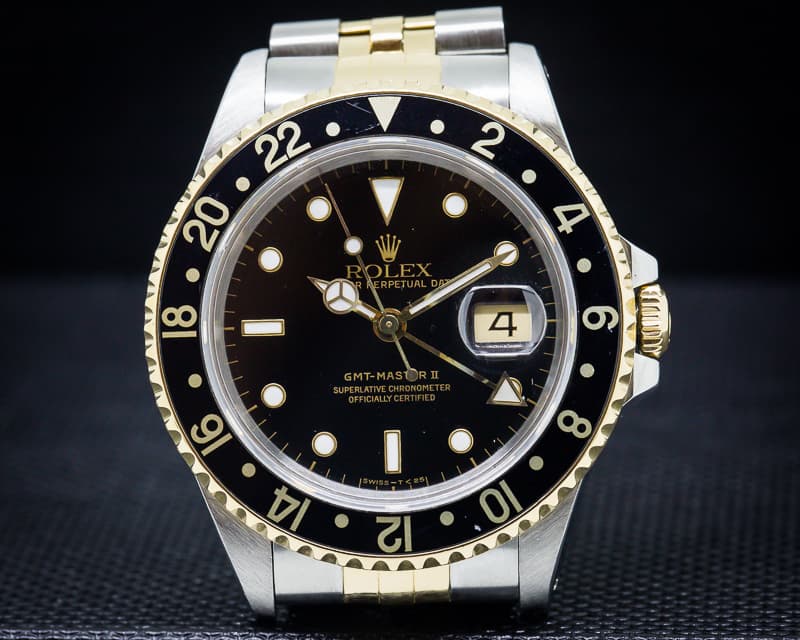 Rolex GMT Master II 18K / SS Black Dial
